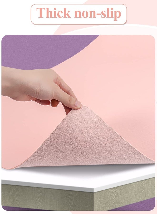 LIONVISON (MAT ONLY) Pink Nail Art Table Mat, Foldable Nail Art Hand Rest Pad for Nail Arm Rest Cushion, Soft Microfiber Leather Nail Mat, Manicure Pad Nail Table Pad Desk Mat for Nail Technician Salon Home - Image 4